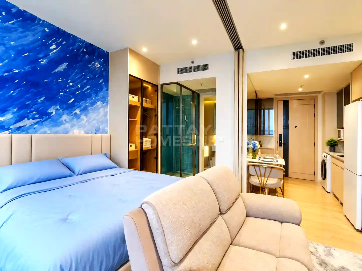 คอนโด 1 ห้องนอน ให้เช่าที่ Arom Wongamat – 7