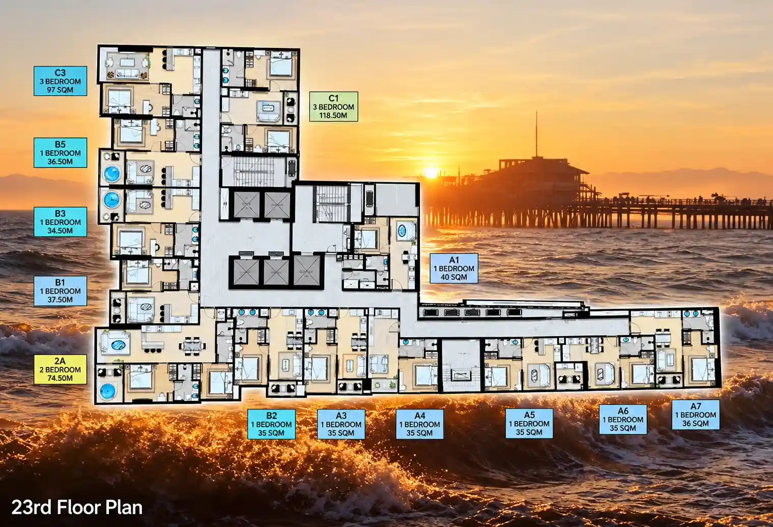 1-bedroom condo for sale in Riviera Malibu Residence – 2