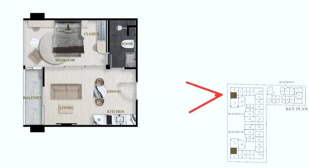 1-bedroom condo for sale in Siam Oriental Oasis – 2
